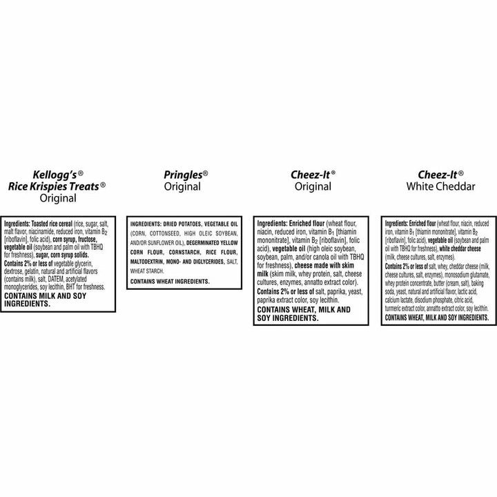 Image of Kellogg's 00149 Snacks Mega Variety Pack, Assorted, 1.88 lb, 30 / Box