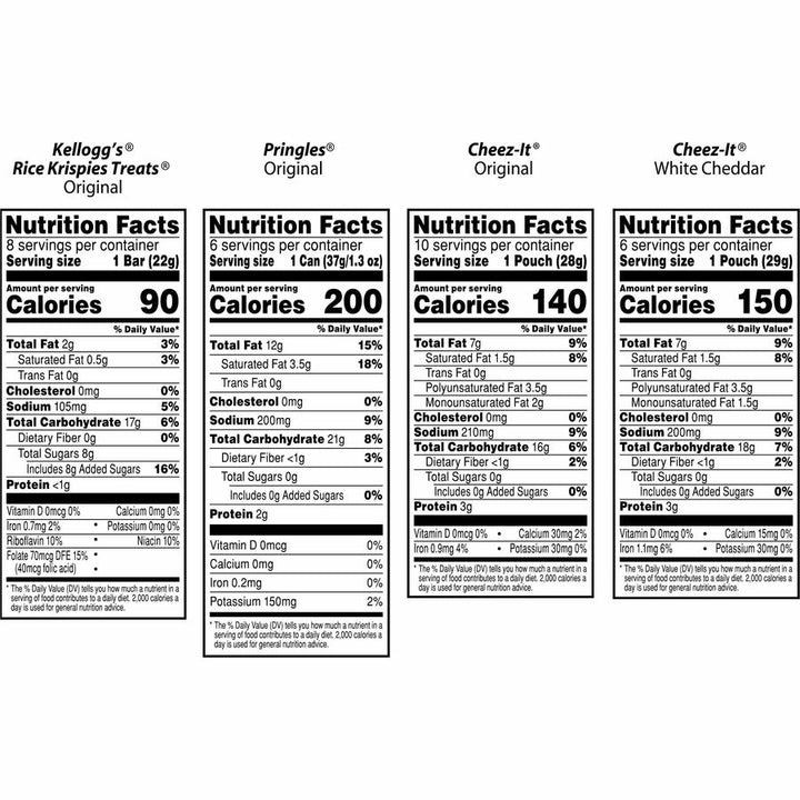 Image of Kellogg's 00149 Snacks Mega Variety Pack, Assorted, 1.88 lb, 30 / Box