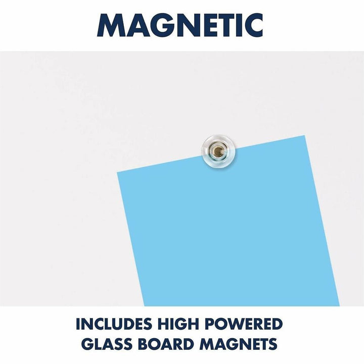 Image of Quartet® InvisaMount Vertical Magnetic Glass Dry-Erase Boards, 42" x 74", White Surface