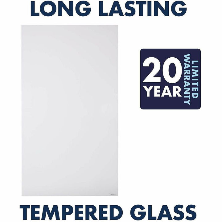 Image of Quartet® InvisaMount Vertical Magnetic Glass Dry-Erase Boards, 42" x 74", White Surface