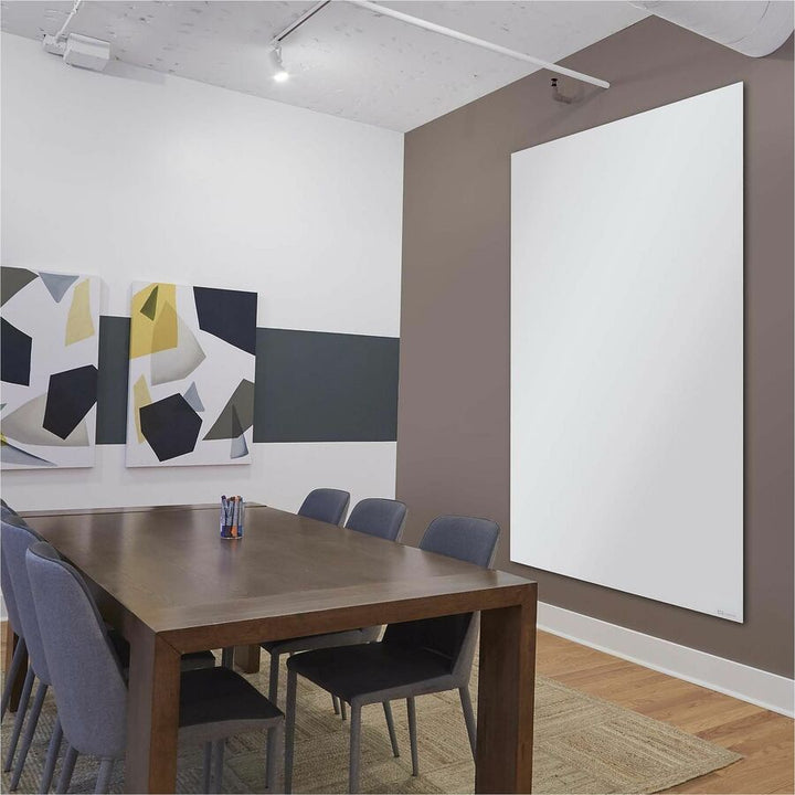 Image of Quartet® InvisaMount Vertical Magnetic Glass Dry-Erase Boards, 48" x 85", White Surface