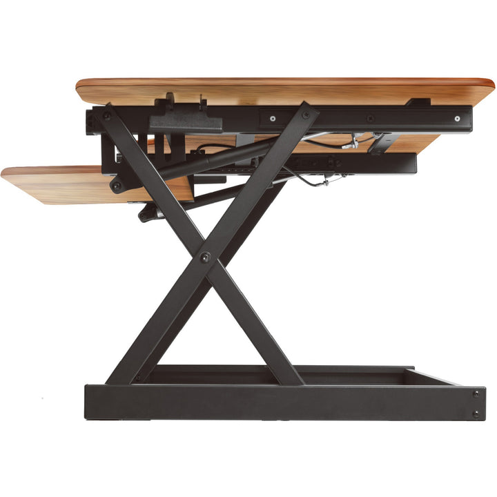 Image of Rocelco Desk Riser,w/Tray,Deluxe,45-7/10"x23-3/5"x20",TK/BK