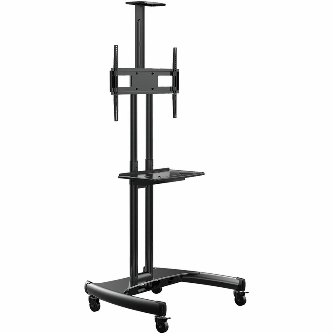 Image of Rocelco TV Cart,2 Shelves,Steel Frame,For 32" to 70" TVs,70"H,BK