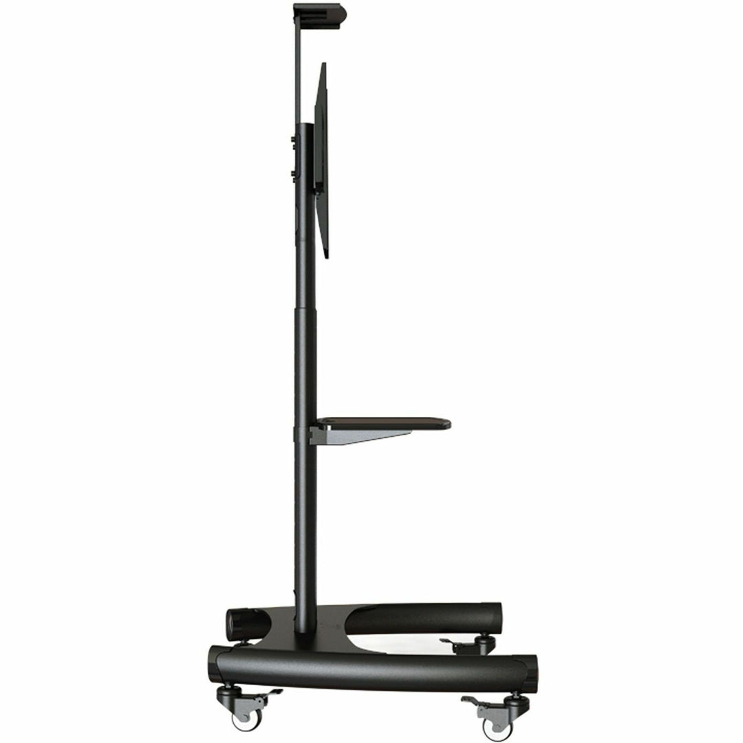 Image of Rocelco TV Cart,2 Shelves,Steel Frame,For 32" to 70" TVs,70"H,BK