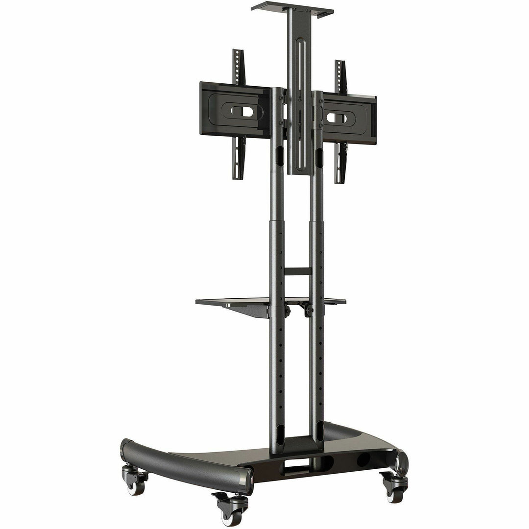 Image of Rocelco TV Cart,2 Shelves,Steel Frame,For 32" to 70" TVs,70"H,BK