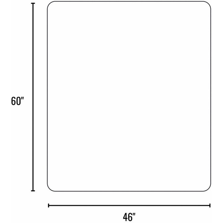 Image of ES Robbins® Everlife Chair Mats For Medium Pile Carpet, Rectangular, 46 X 60, Clear