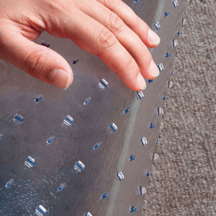 Image of ES Robbins® Everlife Chair Mats For Medium Pile Carpet, Rectangular, 46 X 60, Clear