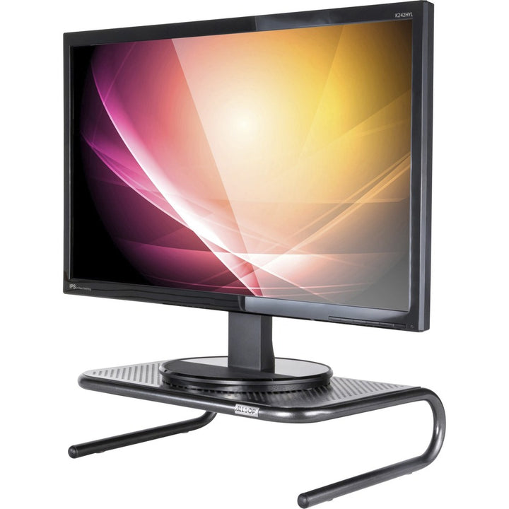 Image of Allsop® Metal Art Jr. Monitor Stand, 14.75" X 11" X 4.25", Black, Supports 40 Lbs