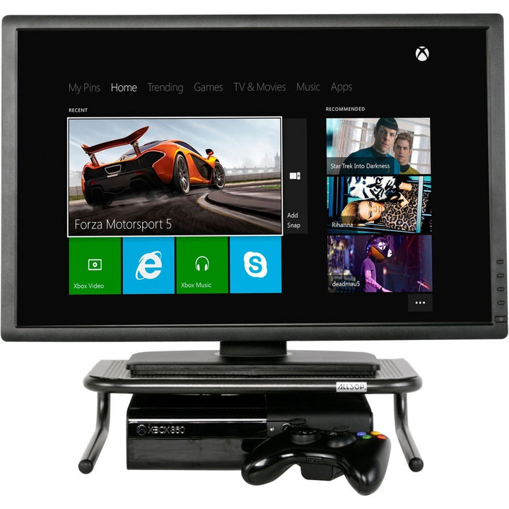 Image of Allsop® Metal Art Jr. Monitor Stand, 14.75" X 11" X 4.25", Black, Supports 40 Lbs