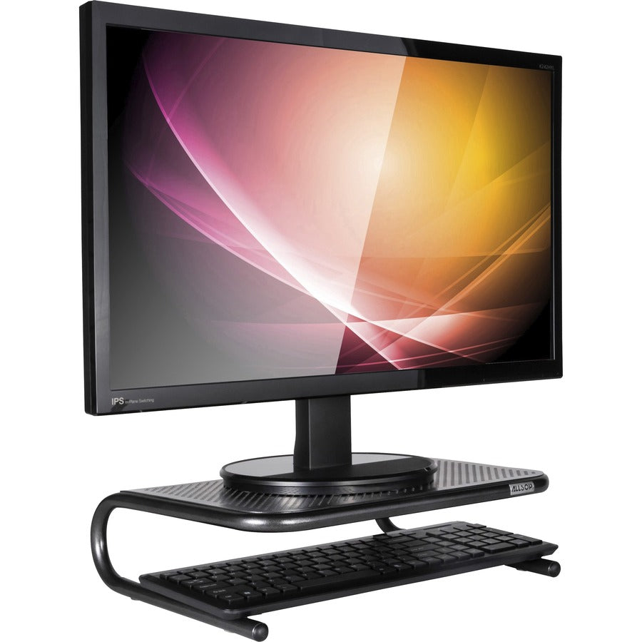 Image of Allsop® Metal Art Jr. Monitor Stand, 14.75" X 11" X 4.25", Black, Supports 40 Lbs