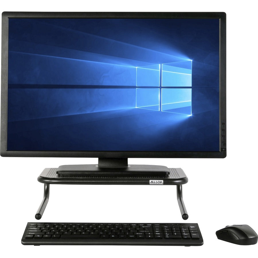 Image of Allsop® Metal Art Jr. Monitor Stand, 14.75" X 11" X 4.25", Black, Supports 40 Lbs