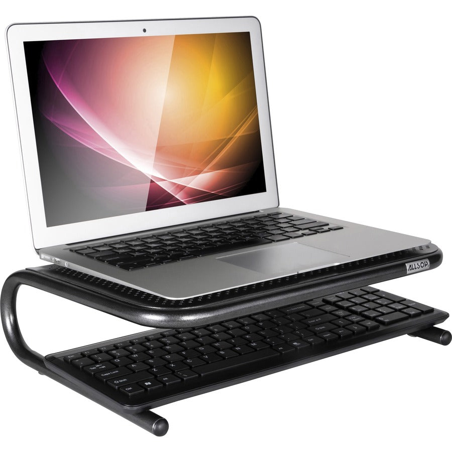 Image of Allsop® Metal Art Jr. Monitor Stand, 14.75" X 11" X 4.25", Black, Supports 40 Lbs