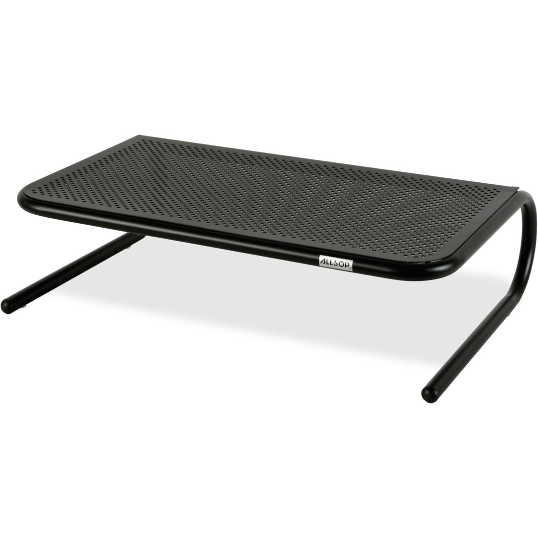 Image of Allsop Metal Art 30336V2 Large Metal Monitor Stand, 5.25" H x 18.50" W x 12.25" Depth, Powder Coated, Metal, Steel, Black, 1 Each