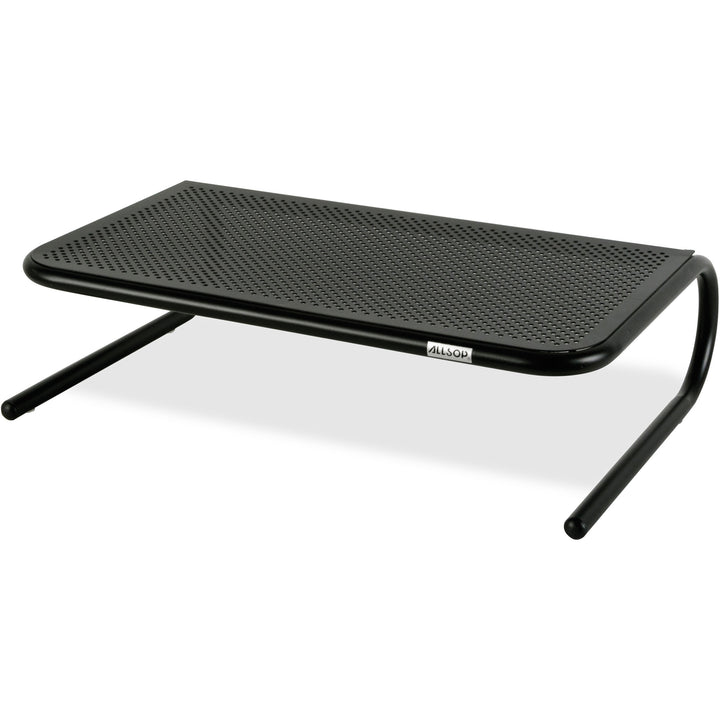 Image of Allsop Metal Art 30336V2 Large Metal Monitor Stand, 5.25" H x 18.50" W x 12.25" Depth, Powder Coated, Metal, Steel, Black, 1 Each