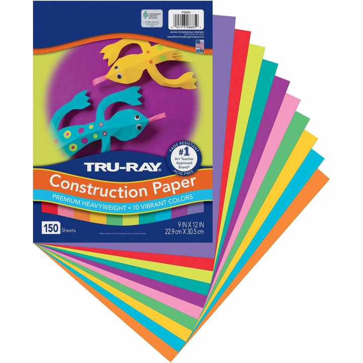 Image of Pacon® Construction Paper, 76 lb, 9"x12", 150/PK, AST w/Festive GN
