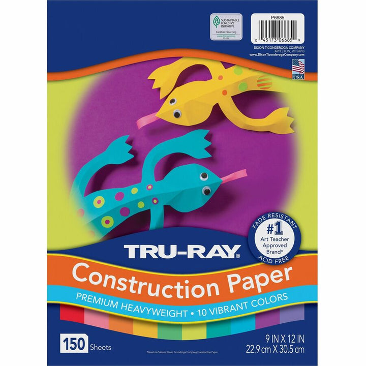 Image of Pacon® Construction Paper, 76 lb, 9"x12", 150/PK, AST w/Festive GN
