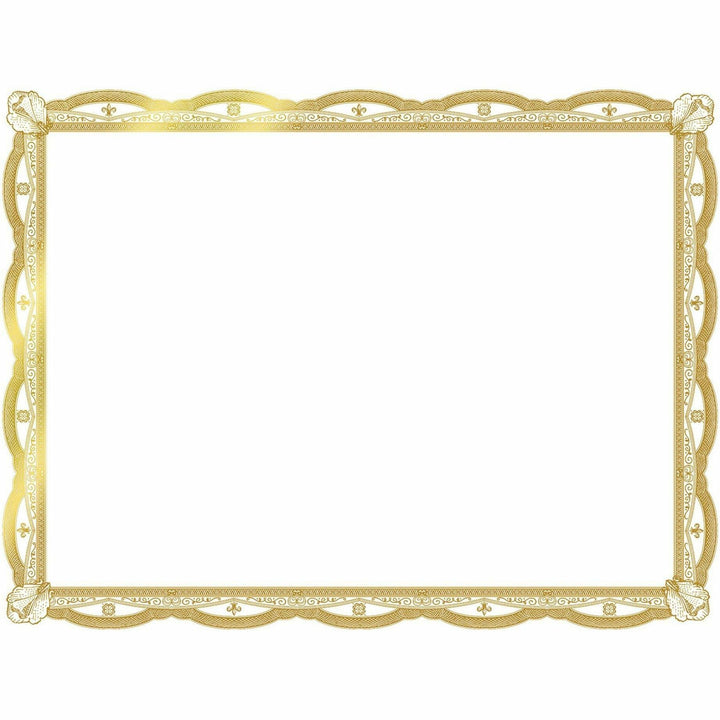 Image of Geographics® Certificate,CardStock,GoldFoil,11"x8.5",12/PK,AST