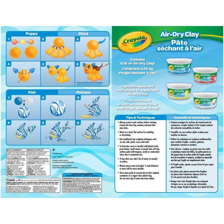 Image of Crayola 575100 Air-Dry Clay, Classroom, Room, Assorted, 4 / Pack