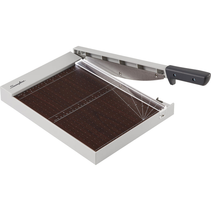 Image of Swingline® Paper Cutter, w/LED, Wood, 10 Sht Cap, 12"L,GY