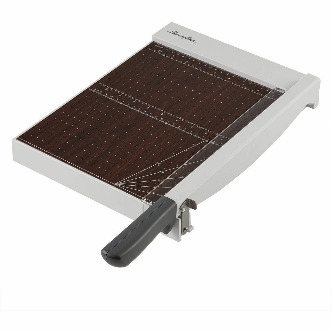 Image of Swingline® Paper Cutter, w/LED, Wood, 10 Sht Cap, 12"L,GY
