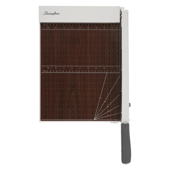 Image of Swingline® Paper Cutter, w/LED, Wood, 10 Sht Cap, 12"L,GY