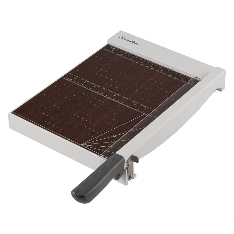 Image of Swingline® Paper Cutter, w/LED, Wood, 10 Sht Cap, 12"L,GY