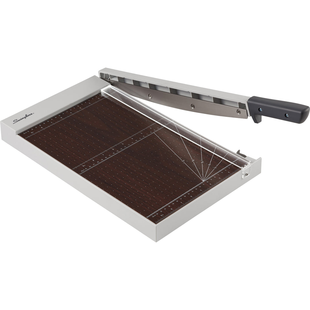 Image of Swingline® Paper Cutter, w/LED, Wood, 10 Sht Cap, 15"L, GY