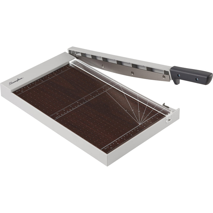 Image of Swingline® Paper Cutter, w/LED, Wood, 10 Sht Cap, 15"L, GY