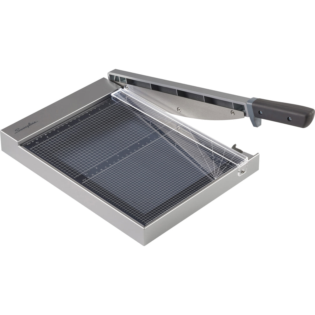 Image of Swingline® Paper Cutter, w/LED, Glass, 15 Sht Cap, 12"L,GY