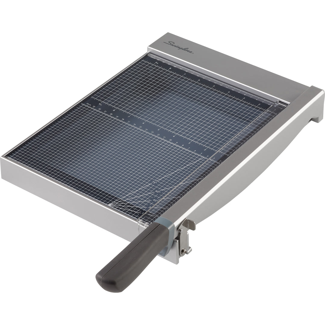 Image of Swingline® Paper Cutter, w/LED, Glass, 15 Sht Cap, 12"L,GY
