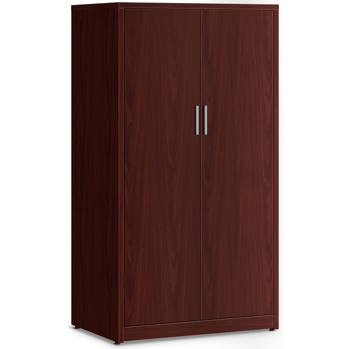 Image of HON® Storage Cabinet, 5 Shelves, 36"x24"x66-5/8", Mahogany