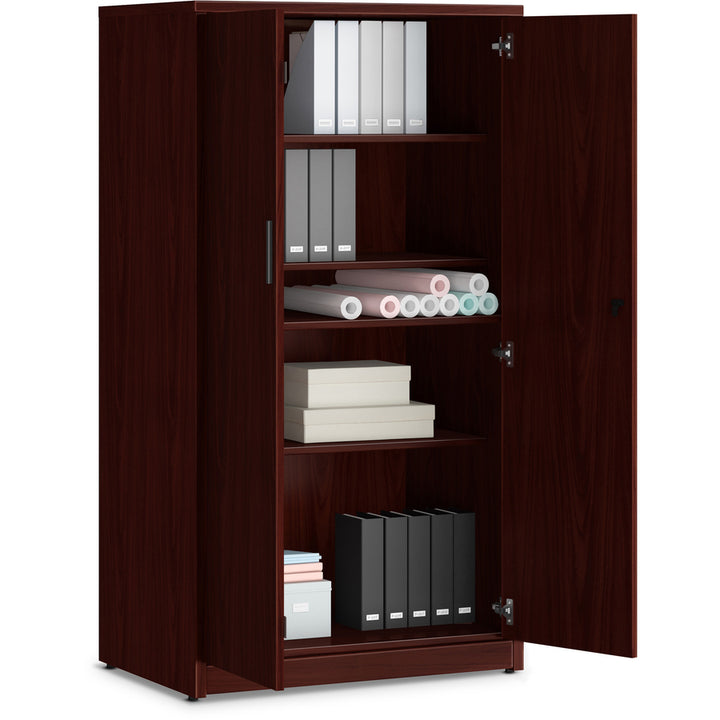 Image of HON® Storage Cabinet, 5 Shelves, 36"x24"x66-5/8", Mahogany