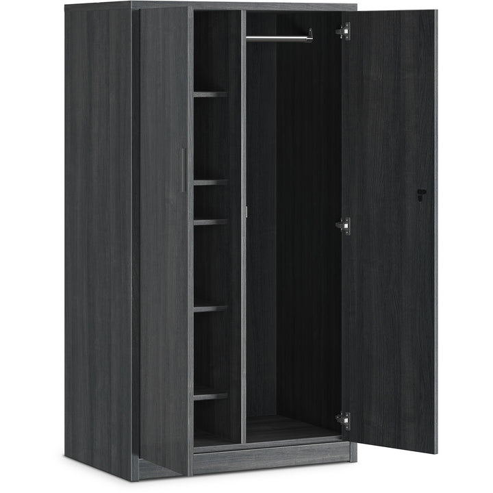 Image of HON® Wardrobe,w/Coat Road,4 Shelves,36"x24"x66-5/8",Sterling Ash