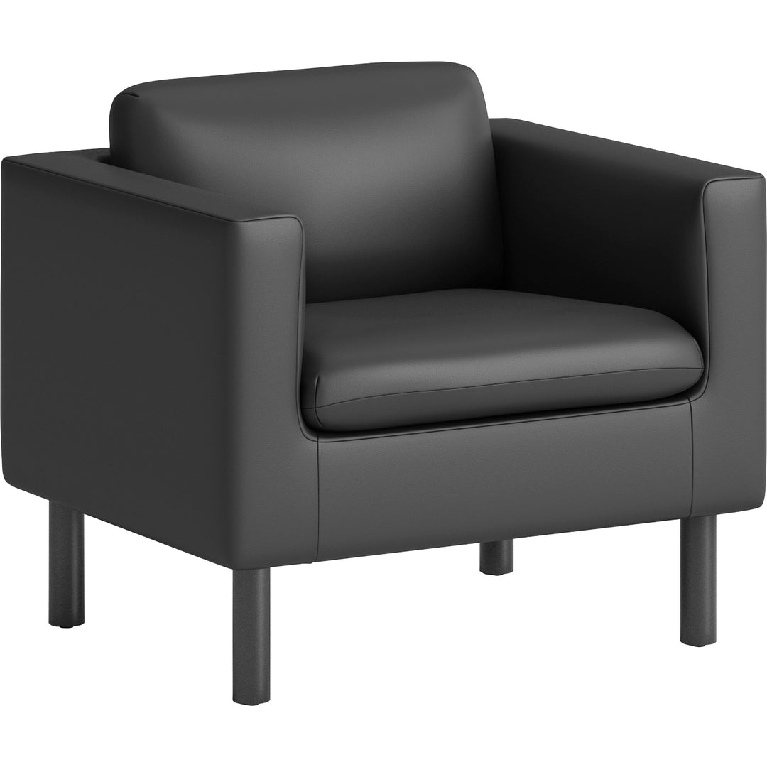 Image of HON® Parkwyn Series Club Chair, 33" x 26.75" x 29", Black Seat, Black Back, Black Base