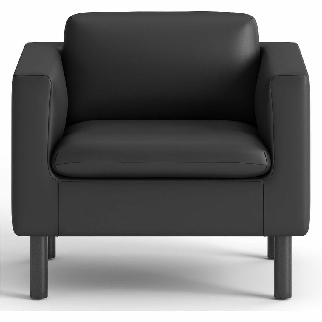 Image of HON® Parkwyn Series Club Chair, 33" x 26.75" x 29", Black Seat, Black Back, Black Base