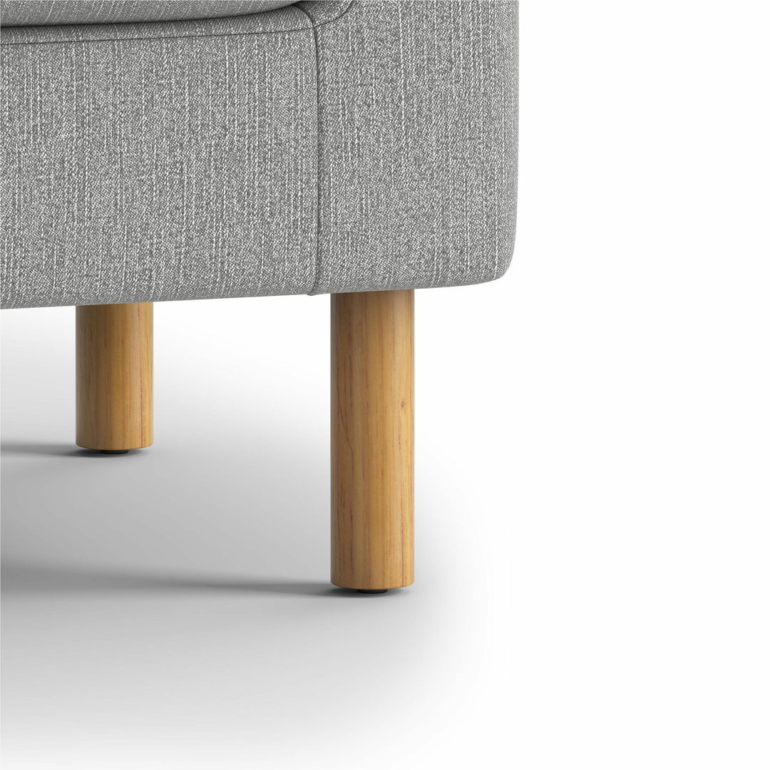 Image of HON® Parkwyn Series Club Chair, 33" x 26.75" x 29", Gray Seat, Gray Back, Oak Base
