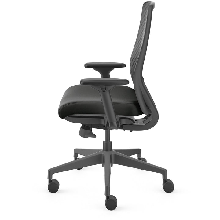 Image of HON® Task Chair,Knock-Down,29"x29"x42-3/4",Black Mesh/Vinyl