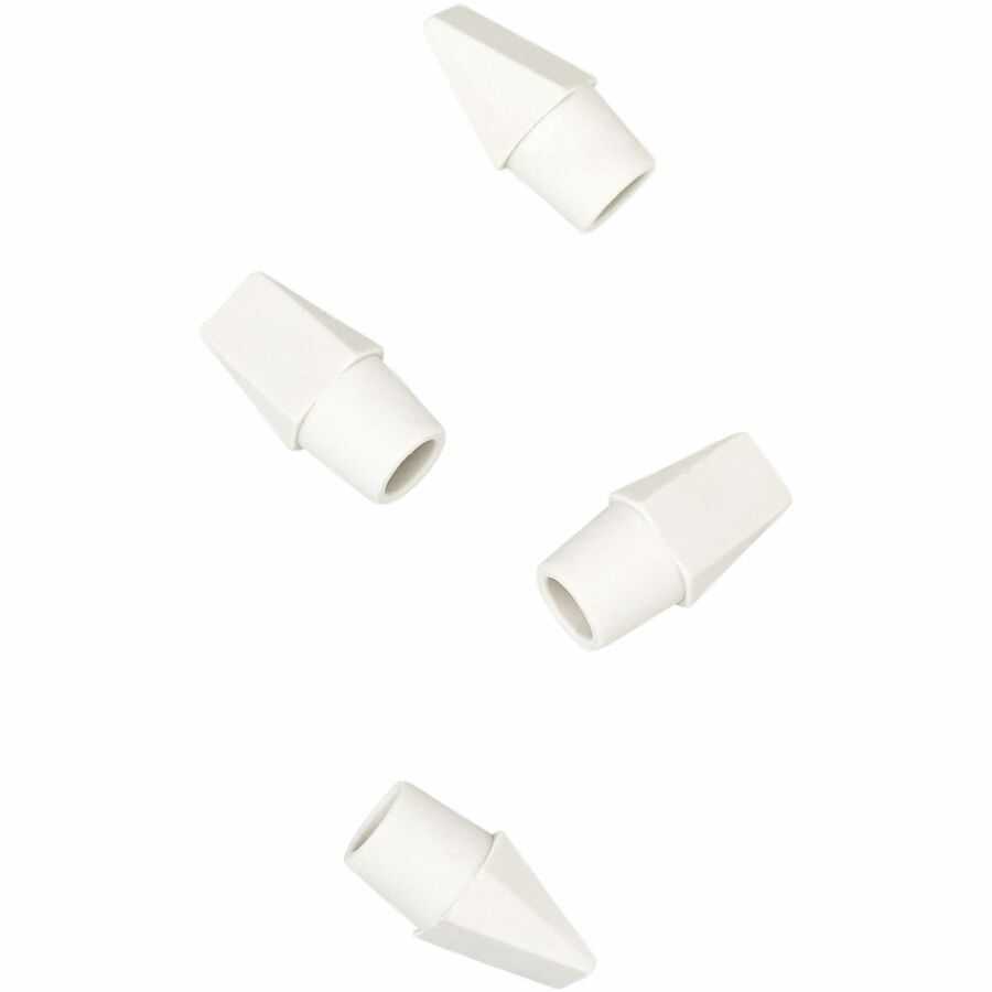Image of Dixon® Eraser, Vinyl, Pencil Cap Shaped, Latex-free, 25/PK, White