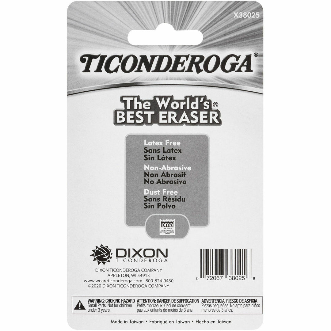 Image of Dixon® Eraser, Vinyl, Pencil Cap Shaped, Latex-free, 25/PK, White