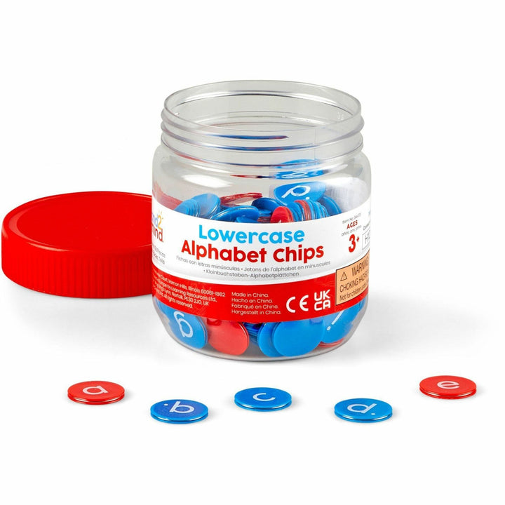 Image of Learning Resources H2M94473 Hand2Mind Lowercase Alphabet Chips, Learning Toy, Theme/Subject: Fun, 3+, Rainbow, 1 Each