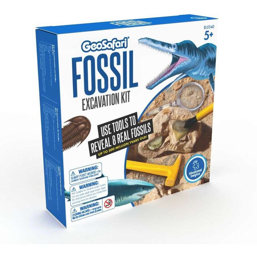 Image of GeoSafari 5340 Fossil Excavation Kit, Theme/Subject: Fun, Skill Learning: Paleontology, STEM, Fossil, 7-12 Year, 1 Each
