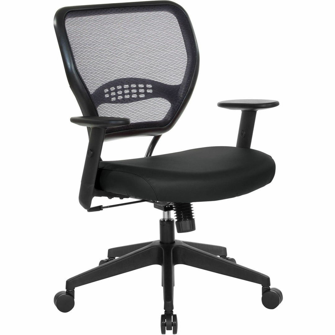 Image of OSP Furniture Mid-back Chair,Manager,Antimicrobial Vinyl,26"x28"x42",Black