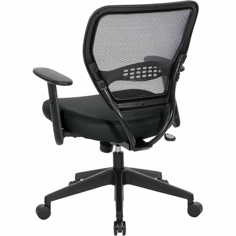 Image of OSP Furniture Mid-back Chair,Manager,Antimicrobial Vinyl,26"x28"x42",Black