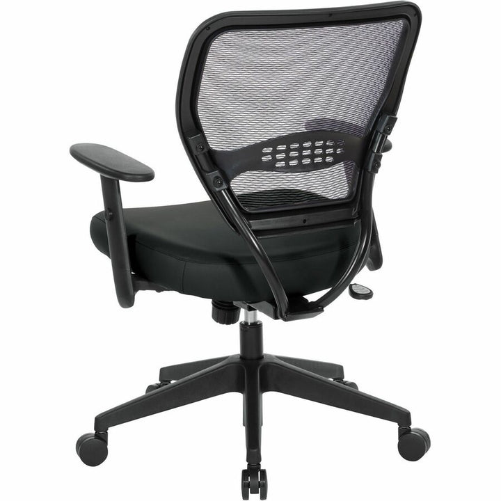 Image of OSP Furniture Mid-back Chair,Manager,Antimicrobial Vinyl,26"x28"x42",Black