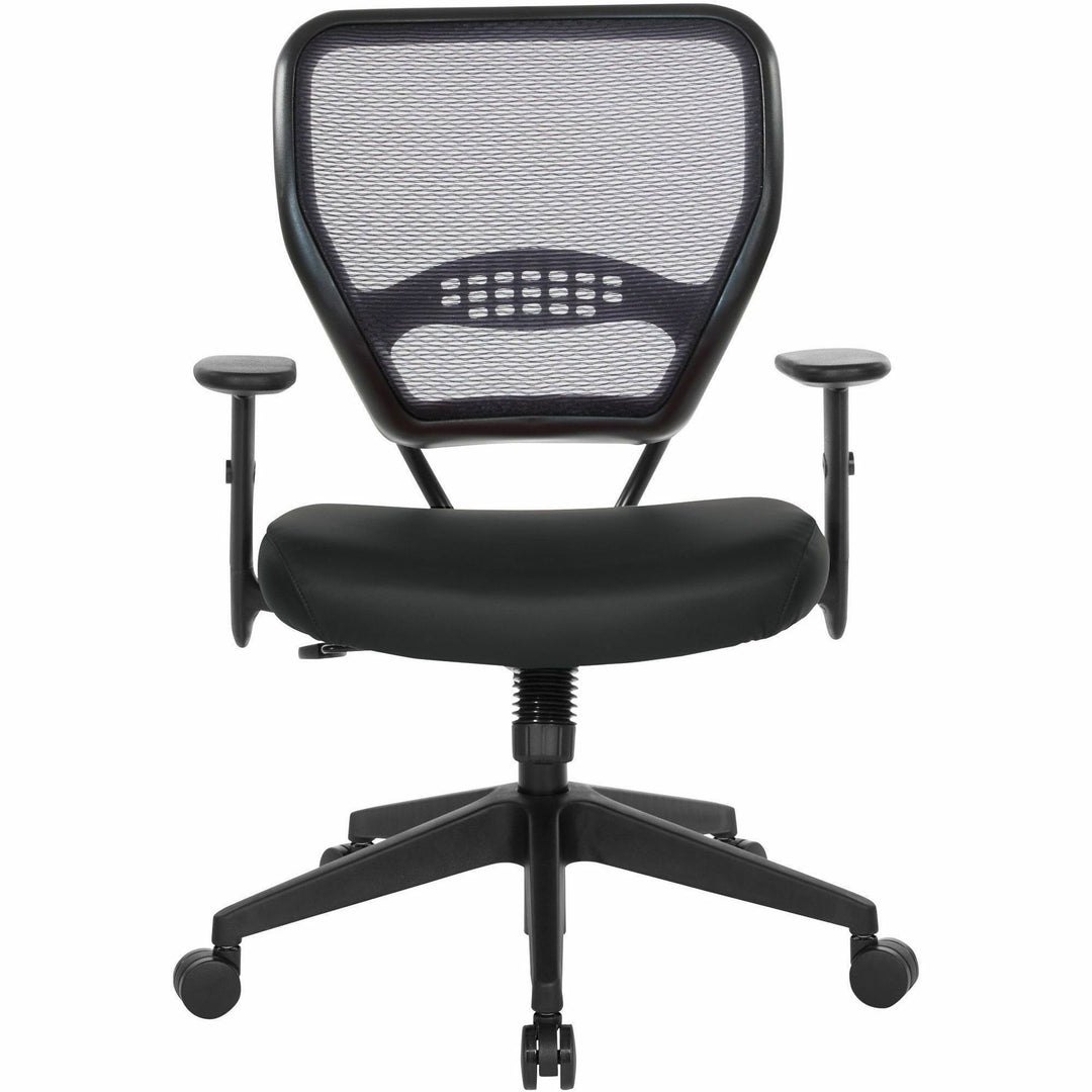 Image of OSP Furniture Mid-back Chair,Manager,Antimicrobial Vinyl,26"x28"x42",Black