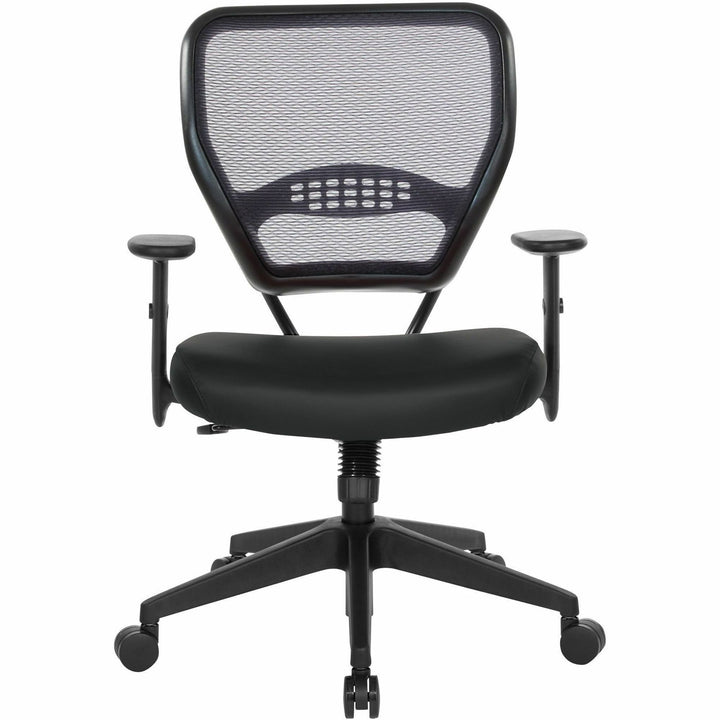 Image of OSP Furniture Mid-back Chair,Manager,Antimicrobial Vinyl,26"x28"x42",Black