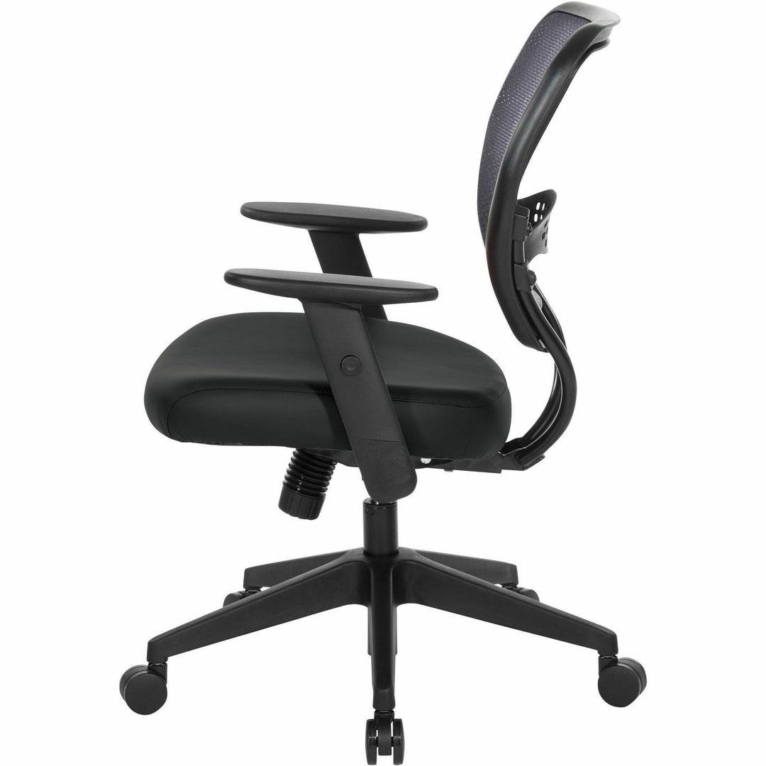 Image of OSP Furniture Mid-back Chair,Manager,Antimicrobial Vinyl,26"x28"x42",Black