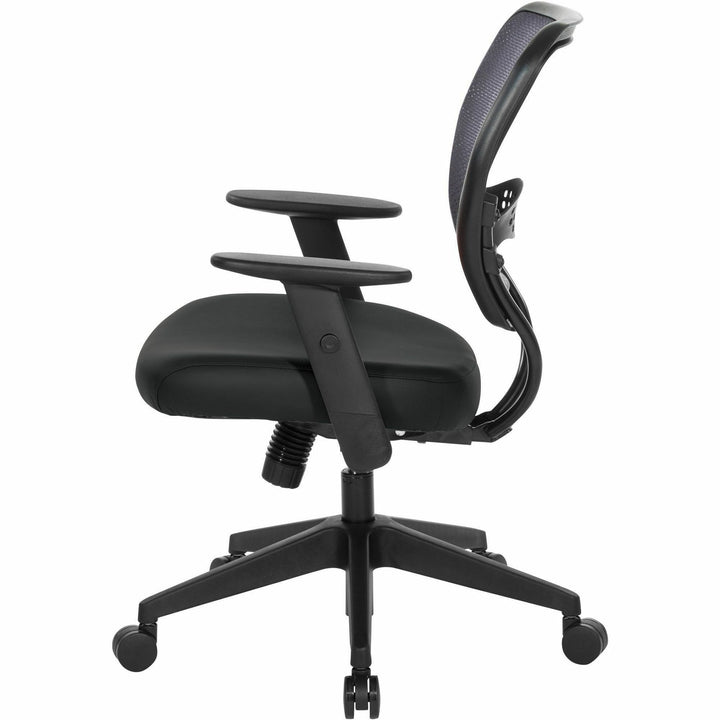 Image of OSP Furniture Mid-back Chair,Manager,Antimicrobial Vinyl,26"x28"x42",Black