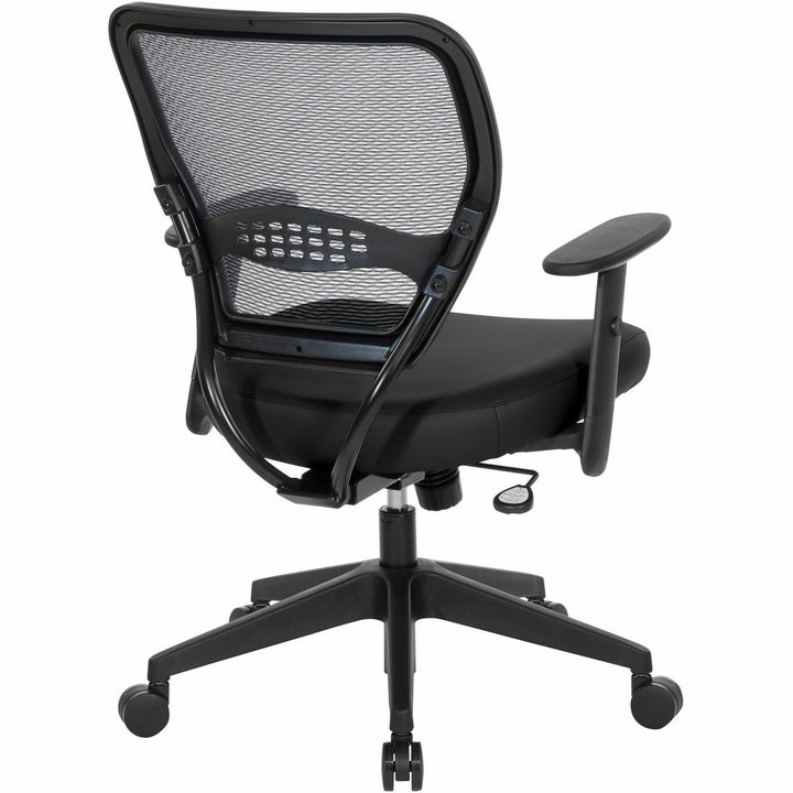 Image of OSP Furniture Mid-back Chair,Manager,Antimicrobial Vinyl,26"x28"x42",Black