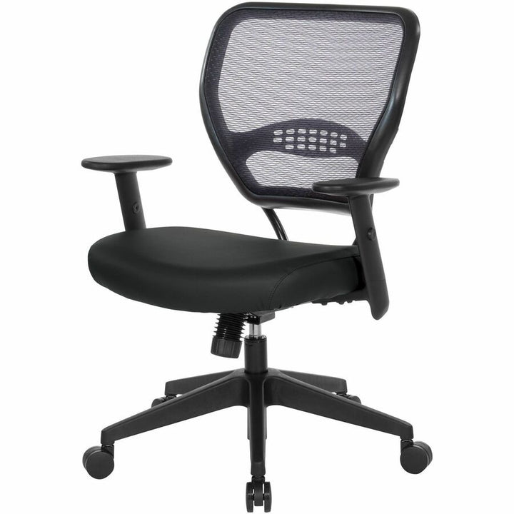 Image of OSP Furniture Mid-back Chair,Manager,Antimicrobial Vinyl,26"x28"x42",Black